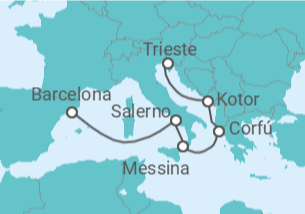 Itinerário do Cruzeiro Itália, Grécia, Montenegro - Cunard
