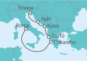 Itinerário do Cruzeiro Grécia, Montenegro, Croácia - Cunard