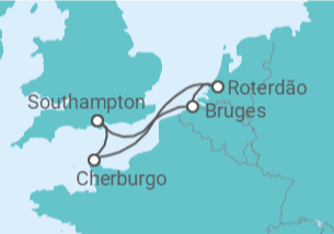 Itinerário do Cruzeiro Bélgica, Holanda, França - MSC Cruzeiros