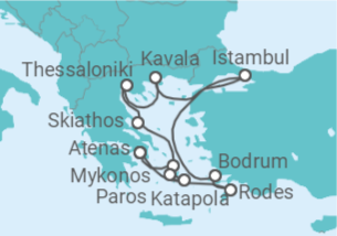 Itinerário do Cruzeiro Grécia, Turquia - Explora Journeys