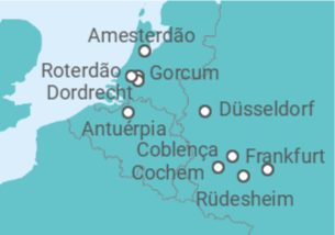 Itinerário do Cruzeiro De Frankfurt (Alemanha) a Amesterdão - Riverside