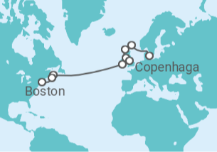 Itinerário do Cruzeiro Reino Unido, Canadá - Princess Cruises