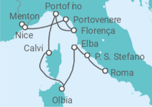 Itinerário do Cruzeiro Itália - Silversea