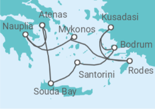 Itinerário do Cruzeiro Grécia, Turquia - Silversea