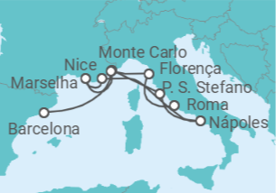 Itinerário do Cruzeiro Italia, Mónaco y Francia - Silversea