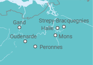 Itinerário do Cruzeiro De Halle (Bélgica) a Gent/Gand - CroisiEurope