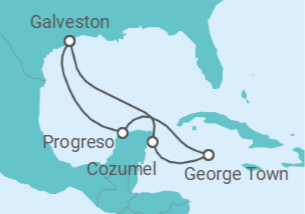 Itinerário do Cruzeiro México - Disney Cruise Line