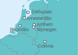 Itinerário do Cruzeiro Köln • Rotterdam • Amsterdam • Köln - Nicko Cruises