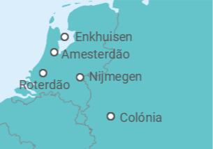Itinerário do Cruzeiro Köln • Amsterdam • Rotterdam • Köln - Nicko Cruises