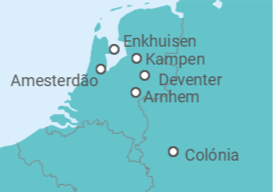 Itinerário do Cruzeiro Köln • Amsterdam • Ijsselmeer • Köln - Nicko Cruises