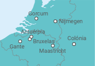 Itinerário do Cruzeiro Köln • Brüssel • Antwerpen • Maastricht • Köln - Nicko Cruises