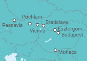 Itinerário do Cruzeiro Passau • Südungarn • Budapest • Passau - Nicko Cruises