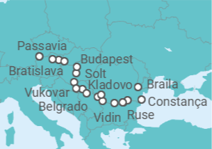 Itinerário do Cruzeiro Passau • Donaudelta • Passau - Nicko Cruises