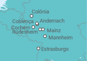 Itinerário do Cruzeiro Köln • Koblenz • Cochem • Köln - Nicko Cruises