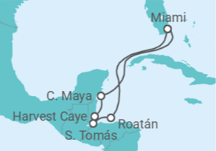 Itinerário do Cruzeiro Honduras, Belize - Regent Seven Seas