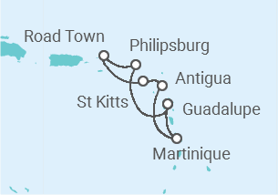 Itinerário do Cruzeiro Guadalupe, Sint Maarten, Ilhas Virgens Britânicas, Antígua E Barbuda - MSC Cruzeiros
