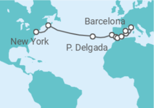Itinerário do Cruzeiro Canadá, Portugal, Espanha, França - NCL Norwegian Cruise Line