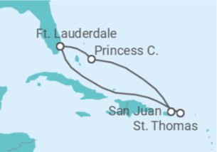 Itinerário do Cruzeiro Porto Rico, Ilhas Virgens Americanas - Princess Cruises