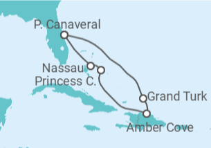 Itinerário do Cruzeiro Bahamas - Princess Cruises