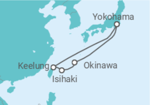 Itinerário do Cruzeiro Taiwan, Japão - Princess Cruises