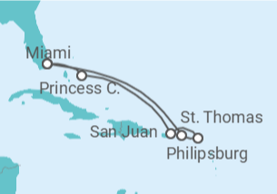Itinerário do Cruzeiro Porto Rico, Sint Maarten, Ilhas Virgens Americanas - Carnival Cruise Line
