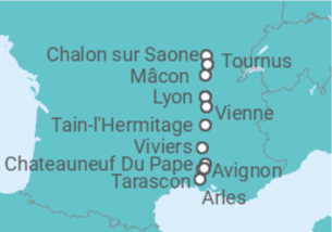 Itinerário do Cruzeiro De Lion (França) a Aviñon (Francia) - Riverside