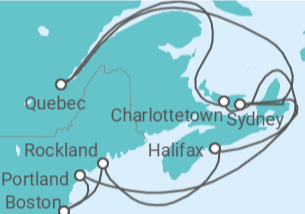 Itinerário do Cruzeiro Canadá - Celebrity Cruises