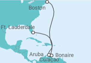 Itinerário do Cruzeiro Curaçao, Bonaire, Santo Eustáquio e Saba, Aruba - Celebrity Cruises