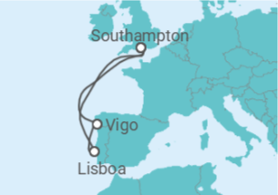Itinerário do Cruzeiro Espanha, Portugal - Cunard