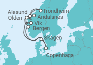 Itinerário do Cruzeiro Noruega - Silversea