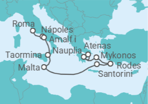 Itinerário do Cruzeiro Itália, Malta, Grécia - Silversea