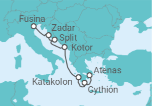 Itinerário do Cruzeiro Montenegro, Croácia - Silversea