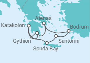 Itinerário do Cruzeiro Grécia, Turquia - Silversea