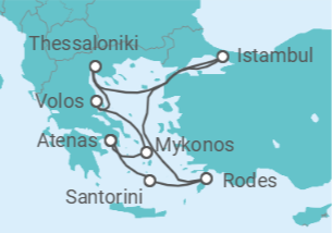 Itinerário do Cruzeiro Grécia, Turquia - Silversea