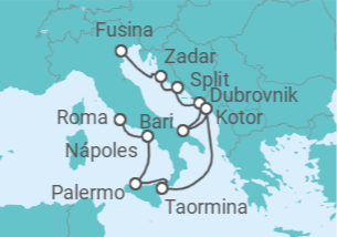 Itinerário do Cruzeiro Croácia, Itália, Montenegro - Silversea