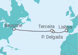 Itinerário do Cruzeiro Portugal - Silversea