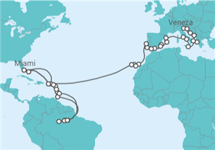 Itinerário do Cruzeiro Volta ao mundo - Oceania Cruises