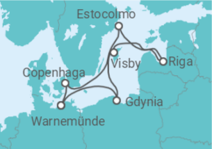 Itinerário do Cruzeiro Polónia, Suécia, Letónia, Dinamarca TI - MSC Cruzeiros