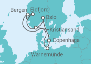 Itinerário do Cruzeiro Noruega, Dinamarca TI - MSC Cruzeiros