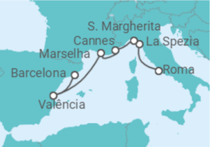 Itinerário do Cruzeiro Itália, França, Espanha - Royal Caribbean