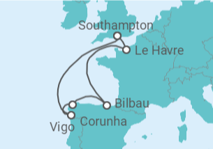 Itinerário do Cruzeiro Espanha - Royal Caribbean