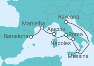 Itinerário do Cruzeiro Itália, França - Royal Caribbean