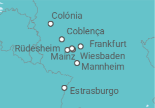 Itinerário do Cruzeiro Frankfurt • Rüdesheim • Straßburg • Köln - Nicko Cruises