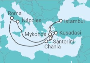 Itinerário do Cruzeiro Grécia, Turquia, Itália - Celebrity Cruises