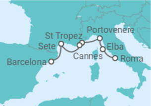 Itinerário do Cruzeiro França, Espanha - Seabourn