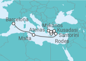 Itinerário do Cruzeiro Grécia, Turquia, Malta - Celebrity Cruises