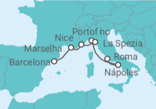 Itinerário do Cruzeiro Itália, França - Celebrity Cruises
