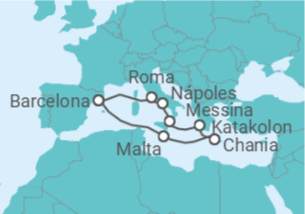Itinerário do Cruzeiro Malta, Grécia, Itália - Celebrity Cruises