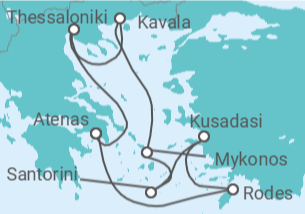 Itinerário do Cruzeiro Grécia, Turquia - Celebrity Cruises