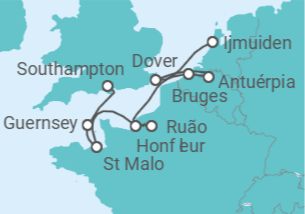 Itinerário do Cruzeiro De Ijmuiden (Amesterdão) a Southampton (Londres) - Silversea